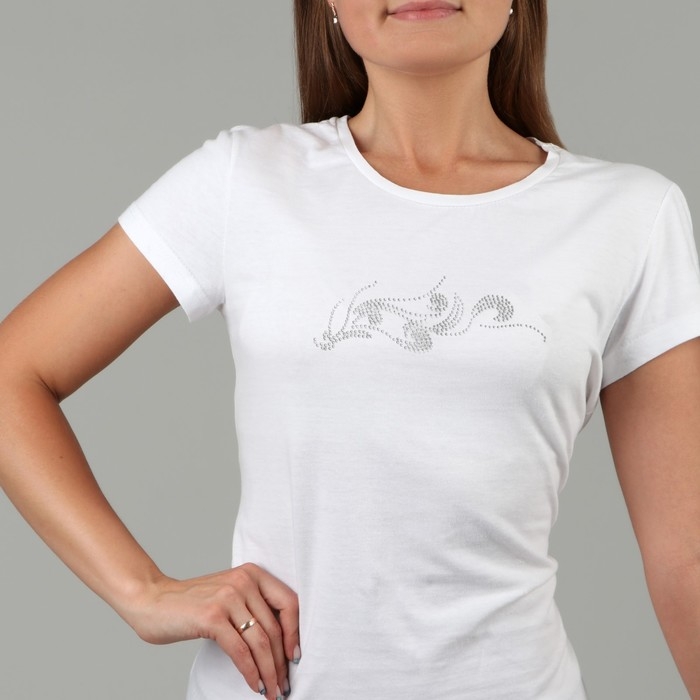 Термоаппликация из страз &laquo;Узор&raquo;, 15 &times; 5,5 см, 8 шт на листе, цвет белый