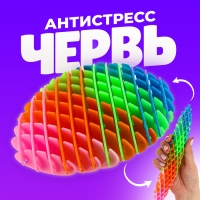 Игрушка антистресс «Червь», разноцветная Игрушка антистресс «Червь», разноцветная