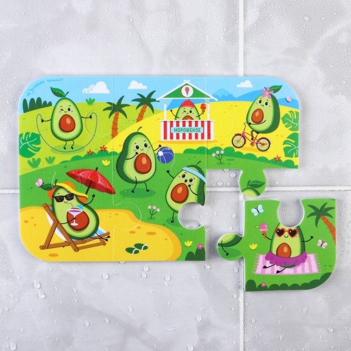 Мягкий пазл для малышей &laquo;Авокадо&raquo;, 6 деталей, Крошка Я