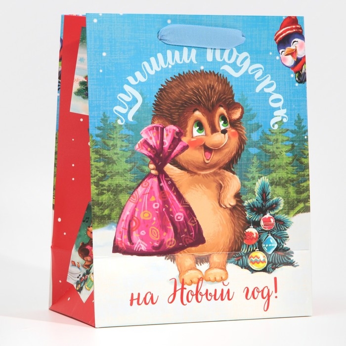 Пакет подарочный новогодний ламинированный &laquo;Лучший подарок&raquo;, MS 18 х 23 х 10 см, Новый год