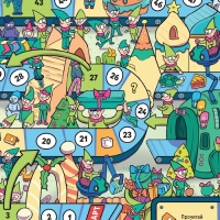 Новогодняя настольная игра-бродилка «Новый год: Фабрика Деда Мороза», 36 карт, 5+ Новогодняя настольная игра-бродилка «Новый год: Фабрика Деда Мороза», 36 карт, 5+