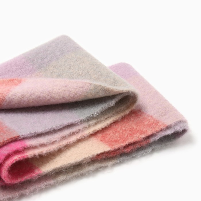 Шарф зимний объемный с кистями MINAKU клетка 210*38+18 см Шарф зимний объемный с кистями MINAKU клетка 210*38+18 см