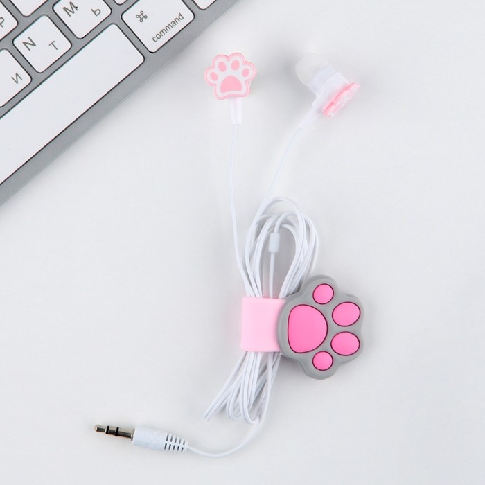 Наушники вакуумные, держатель для проводов &laquo;Oh, my cat&raquo;, мод. VBT 1.4, 12,5 х 8,5 см.