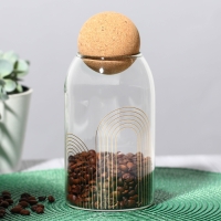 Банка для хранения сыпучих продуктов и круп &laquo;Геометрия&raquo;, 800 мл