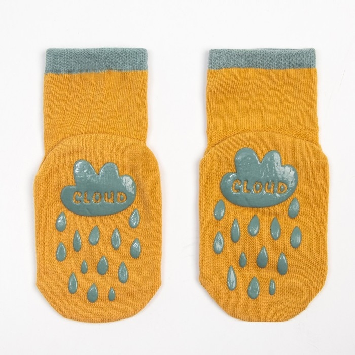 Носки детские MINAKU со стоперами цв.горчичный, р-р 14 см Носки детские MINAKU со стоперами цв.горчичный, р-р 14 см