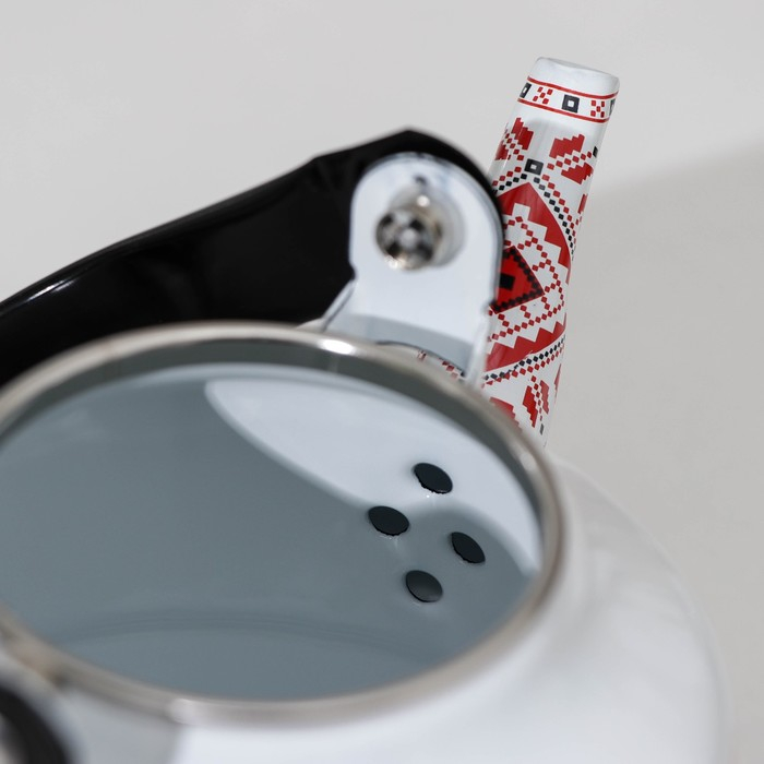 Чайник эмалированный &laquo;Скандинавия&raquo;, 1,1 л, 19&times;14&times;21 см, индукция, цвет белый