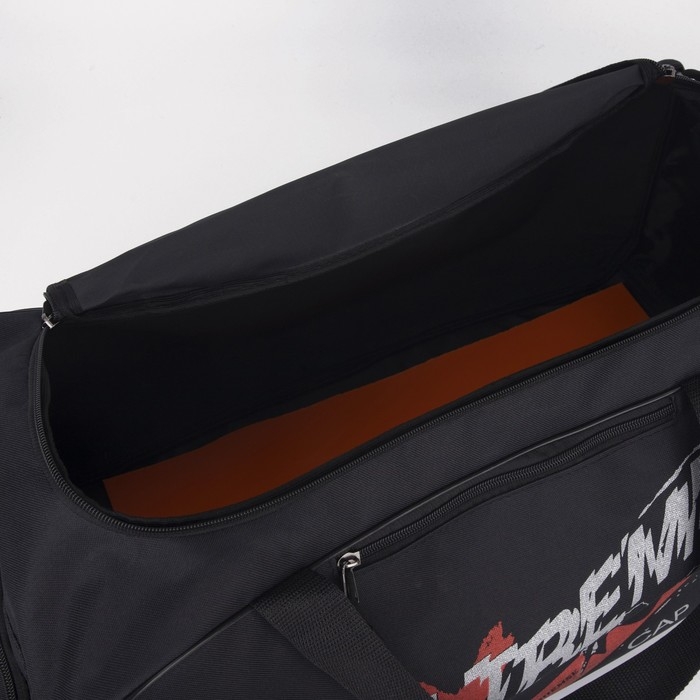 Сумка дорожная на молнии, отдел для обуви, наружный карман, длинный ремень, цвет чёрный Сумка дорожная на молнии, отдел для обуви, наружный карман, длинный ремень, цвет чёрный