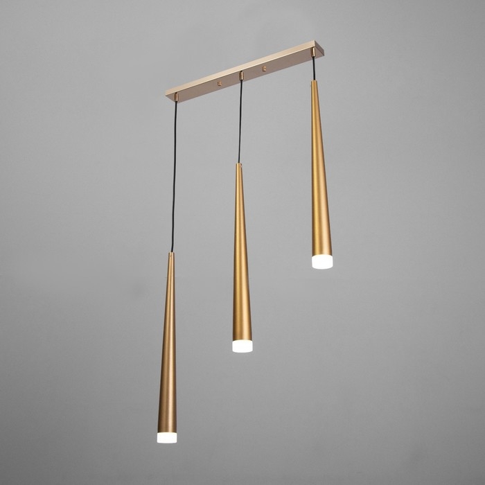 Светильник BayerLux Подвес BayerLuxной "Титан" 3хLED 9Вт 4000К золото 50х5,3х53-203см