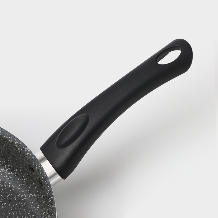 Сотейник Granit, d=28 см, с антипригарным покрытием, стеклянная крышка, цвет серый Сотейник Granit, d=28 см, с антипригарным покрытием, стеклянная крышка, цвет серый