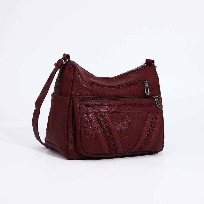 Сумка-мешок на молнии, цвет бордовый Сумка-мешок на молнии, цвет бордовый