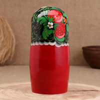 Матрёшка &laquo;Хохлома&raquo;, красное  платье, 10 кукольная, 26 см