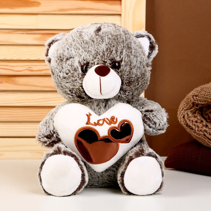 Мягкая игрушка &laquo;Мишутка с сердцем&raquo;, 25 см, цвета МИКС