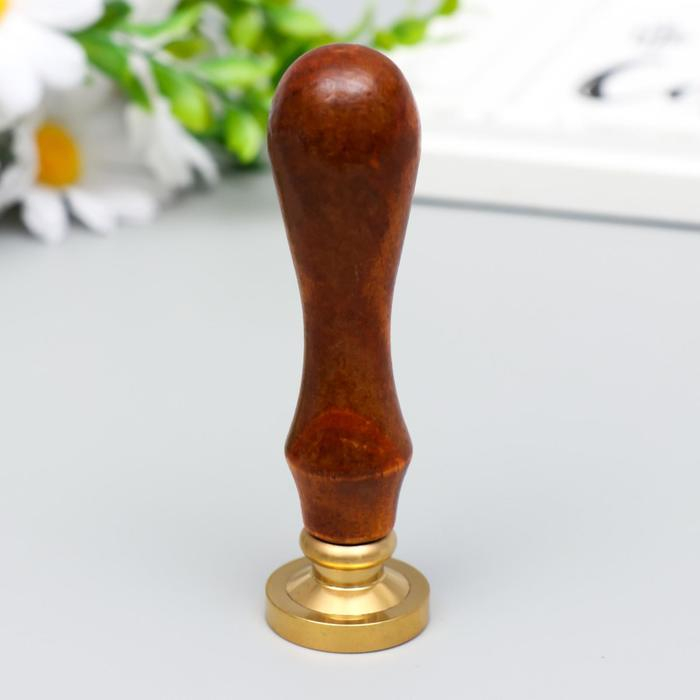 Печать для сургуча с деревянной ручкой Печать для сургуча с деревянной ручкой "Лист монстеры" 9х2,5х2,5 см