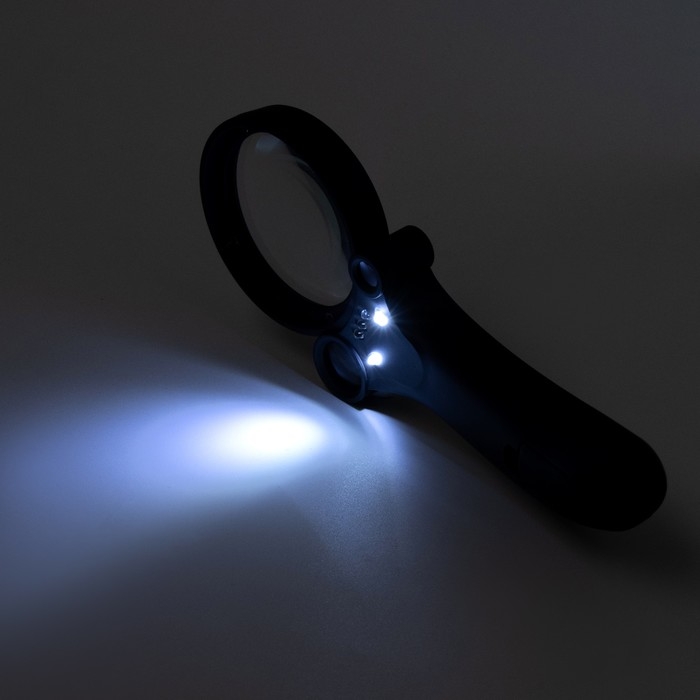 Лупа классическая, линза 60мм, подсветка