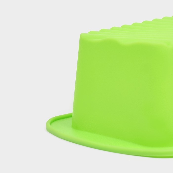 Форма для выпечки Доляна &laquo;Хлеб. Полосы&raquo;, 27,5&times;13,5&times;7 см, цвет зеленый