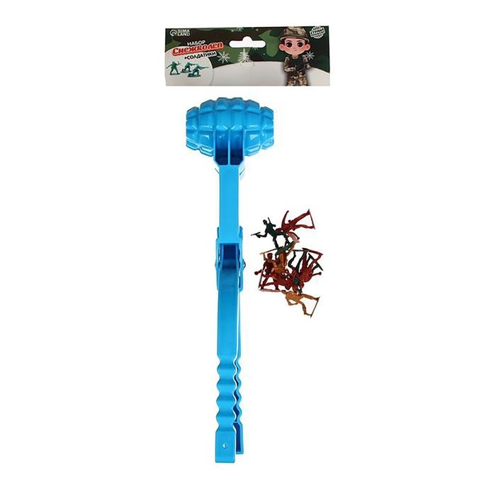 Новогодний подарок. Снежколеп-песколеп «Граната», 36 × 9 × 9,5 см + солдатики 4 см , МИКС, на новый год Новогодний подарок. Снежколеп-песколеп «Граната», 36 × 9 × 9,5 см + солдатики 4 см , МИКС, на новый год