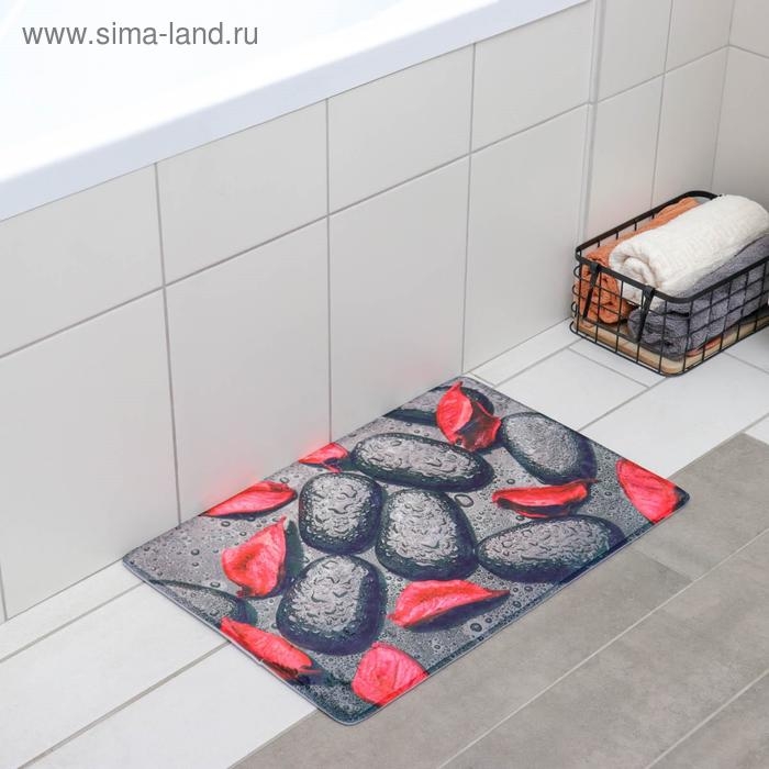 Коврик Доляна «Камни лепестки роз», 40×60 см Коврик Доляна «Камни лепестки роз», 40×60 см