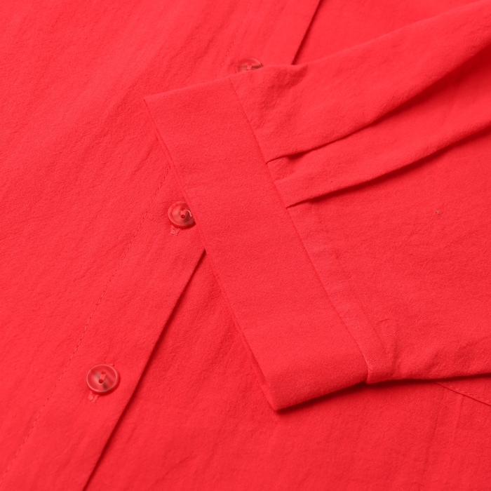 Костюм для девочки (рубашка и шорты) MINAKU, цвет красный, рост 122-128 см