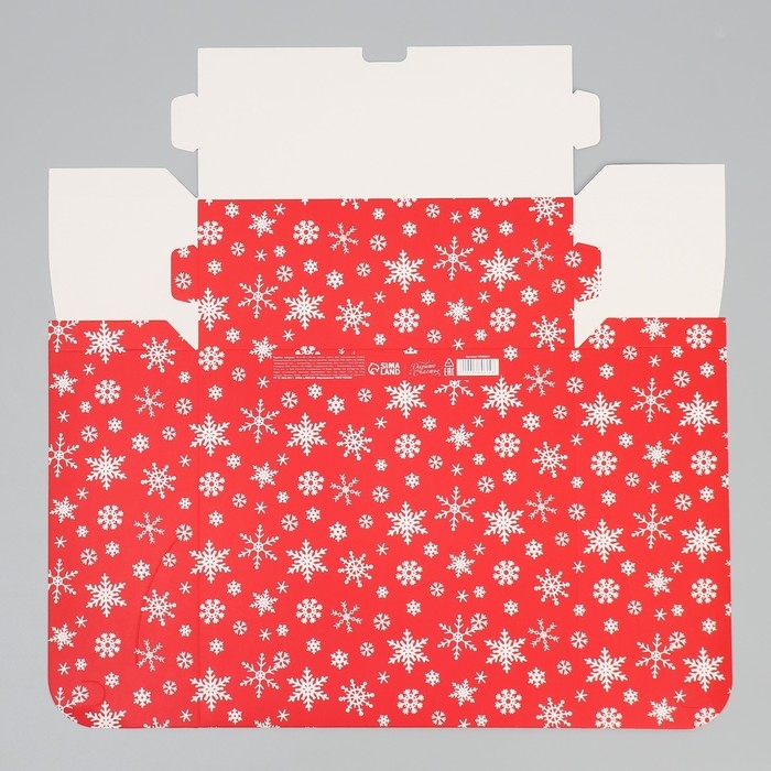 Коробка подарочная новогодняя складная &laquo;Дедушка Мороз&raquo;, 25 х 25 х 10 см, Новый год