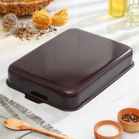 Противень «Хозяюшка», 27×35 см, h= 6 см, металлическая крышка, антипригарное покрытие, цвет бордовый Противень «Хозяюшка», 27×35 см, h= 6 см, металлическая крышка, антипригарное покрытие, цвет бордовый