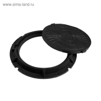 Люк полимерный, легкий, 15 кН, нагрузка до 1.5 т, черный Люк полимерный, легкий, 15 кН, нагрузка до 1.5 т, черный