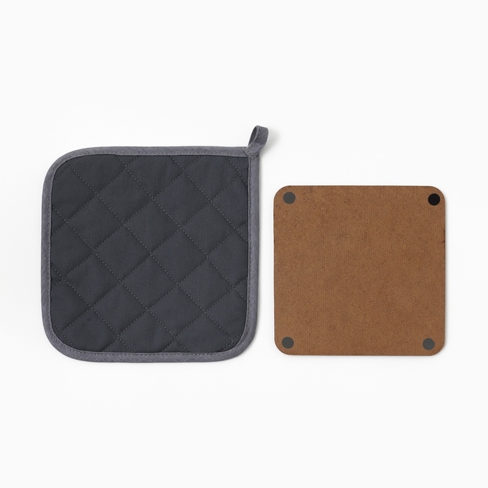 Набор кухонный "Маки" прихватка 19х19см, подставка под горячее