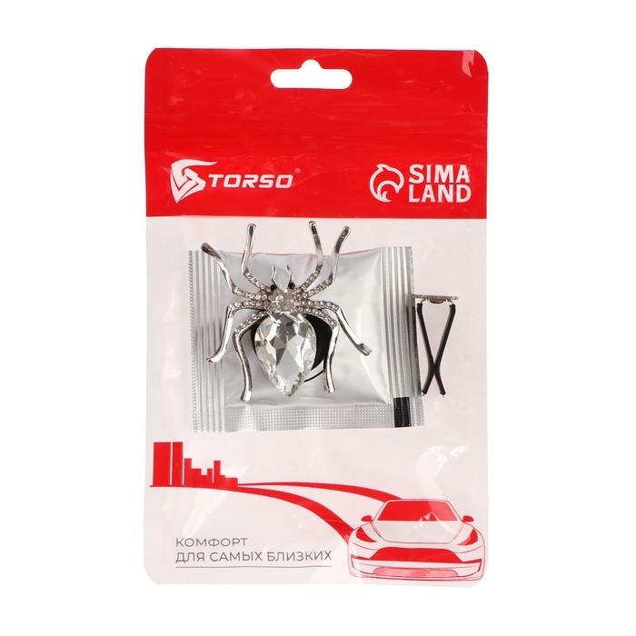 Украшение в дефлектор автомобиля, Паук, ароматизатор, 5.4&times;5.4 см, белый