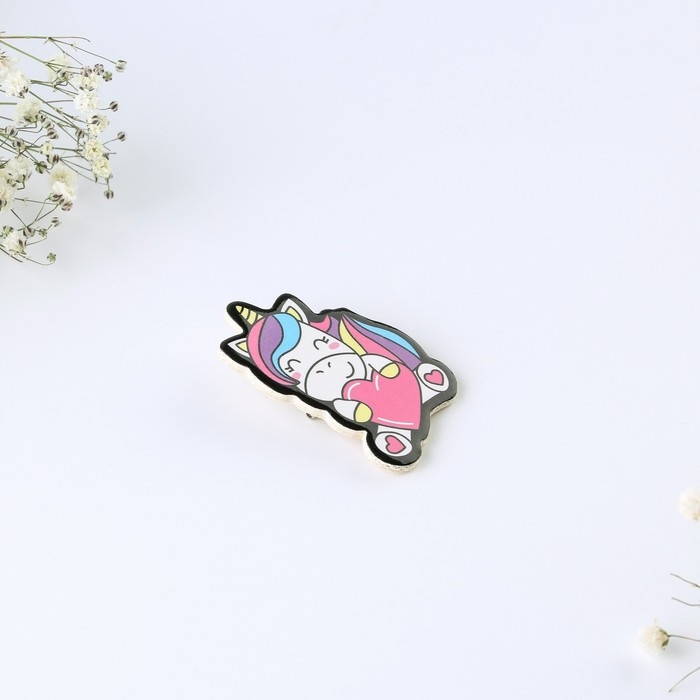 Брелок для ключей, значок, сувенир &laquo;Единорог&raquo;, набор, 6,8 х 10,5 см.