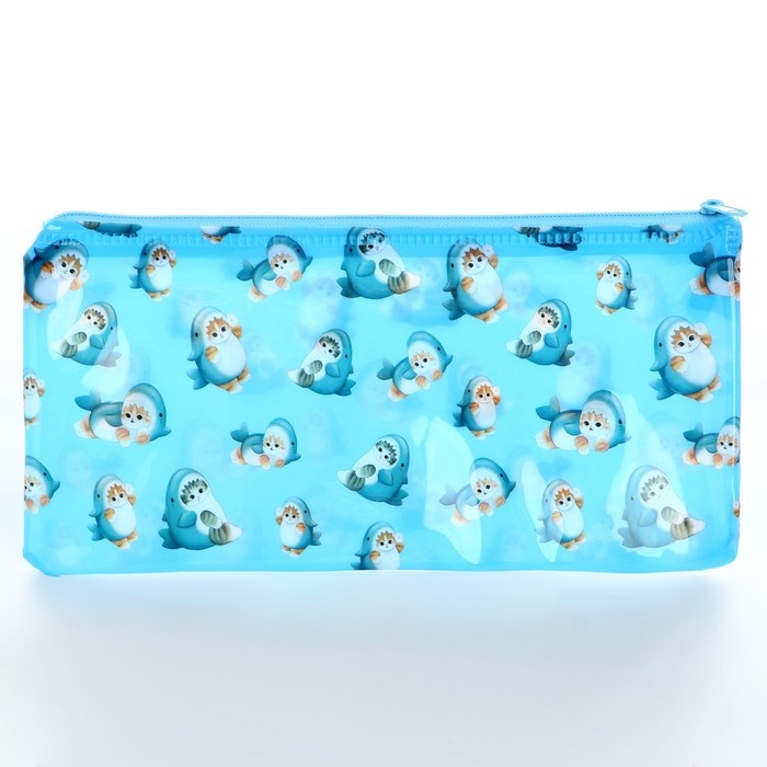 Пенал школьный мягкий плоский 9,5 х 20,5 ПВХ &laquo;1 сентября: Котятки&raquo; МИКС