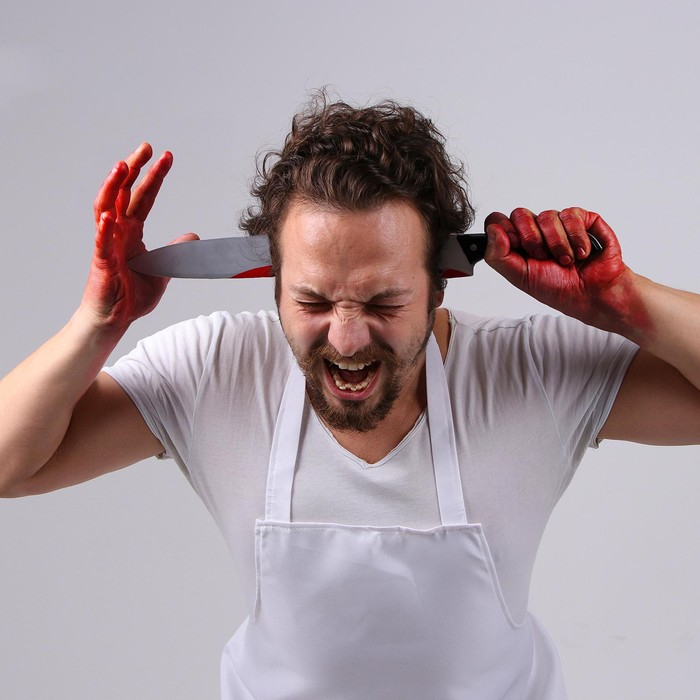 Карнавальный набор &laquo;Мясник&raquo;, фартук, ободок нож