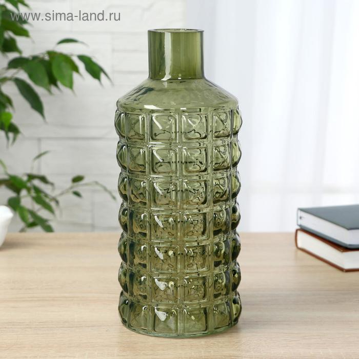 Ваза Ваза "Альхес" средняя, оливковый 26х11 см d-отвер=4см