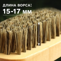 Щётка для полировки кожи, натуральный ворс, 9 × 3,8 см Щётка для полировки кожи, натуральный ворс, 9 × 3,8 см