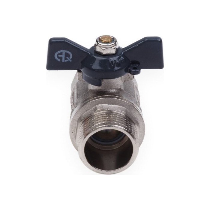 Кран шаровой AQUALINK, PN 50, внутренняя/наружная резьба 3/4 Кран шаровой AQUALINK, PN 50, внутренняя/наружная резьба 3/4", бабочка, никелированный