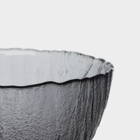 Салатник стеклянный &laquo;Вулкан&raquo;, d=13 см, цвет графит