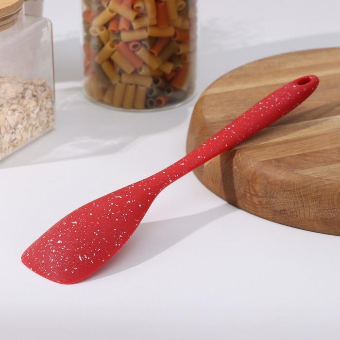 Лопатка Доляна &laquo;Гранат&raquo;, силикон, 28 см, цвет красный