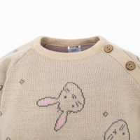 Комбинезон вязаный Крошка Я &laquo;Зайчики&raquo;, рост 62-68 см