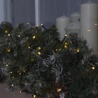 Гирлянда &laquo;Нить&raquo; 20 м, IP44, тёмная нить, 200 LED, свечение тёплое белое, 8 режимов, 220 В