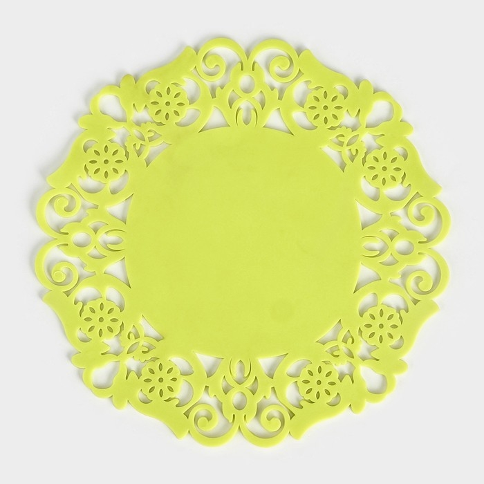 Подставка под горячее «Чаепитие», 19 см, цвет жёлтый Подставка под горячее «Чаепитие», 19 см, цвет жёлтый