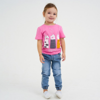 Футболка детская KAFTAN "Лапуля" р.30 (98-104), розовый