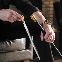 Сувенирное изделие Трость с кинжалом, клинок 30см, рукоять Дракон Сувенирное изделие Трость с кинжалом, клинок 30см, рукоять Дракон