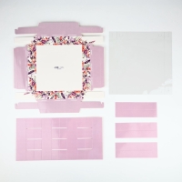 Коробка под 16 конфет с ячейками &laquo;Цветы&raquo;, 19 х 19 х 3 см