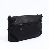 Сумка кросс-боди RICHET на молнии, наружный карман, цвет чёрный Сумка кросс-боди RICHET на молнии, наружный карман, цвет чёрный