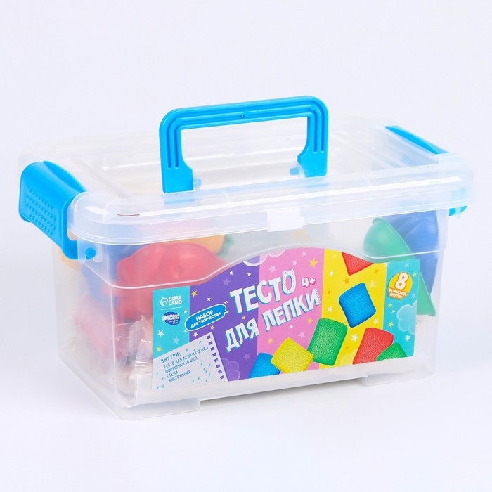 Набор для творчества в сундучке. Тесто для лепки &laquo;Пластишка&raquo;, 12 цв