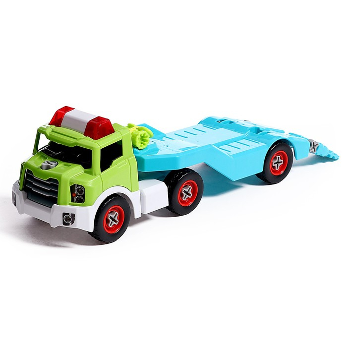 Конструктор винтовой &laquo;Эвакуатор с машинкой&raquo;, с отвёрткой и насадкой + знаки