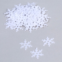 Пайетки &laquo;Снежинка&raquo; 20 гр, цвет белый, 23 мм
