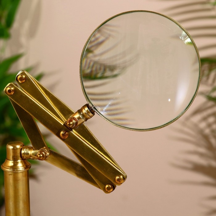 Лупа настольная "Зиг-заг" 20 см, латунь