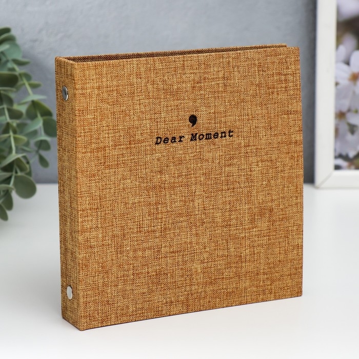 Фотоальбом для фото мини камер 100 фото 13,2х8,5 см "Рыжий" текстиль 3х15х14,5 см