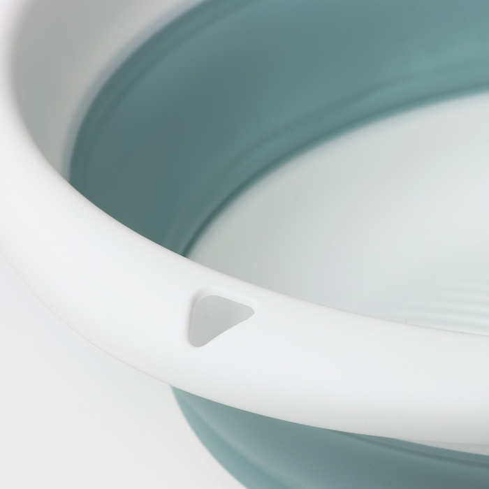 Таз складной «Флекс», 10 л, 39.5×40×5.5 см, цвет морская волна Таз складной «Флекс», 10 л, 39.5×40×5.5 см, цвет морская волна