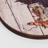 Подставка под горячее сувенирная "Лавандовый букет" D=9 см Подставка под горячее сувенирная "Лавандовый букет" D=9 см