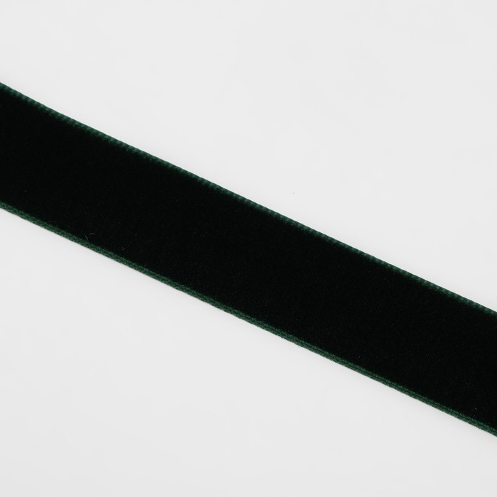 Лента бархатная, 15 мм, 18 ± 1 м, цвет зелёный №165 Лента бархатная, 15 мм, 18 ± 1 м, цвет зелёный №165